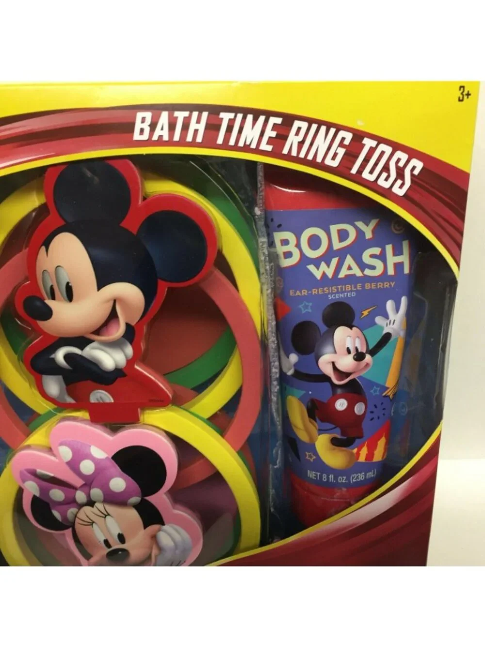 Disney Junior Mickey Mouse Bath Time Ring Toss Set With Body Wash Bath Fizzies